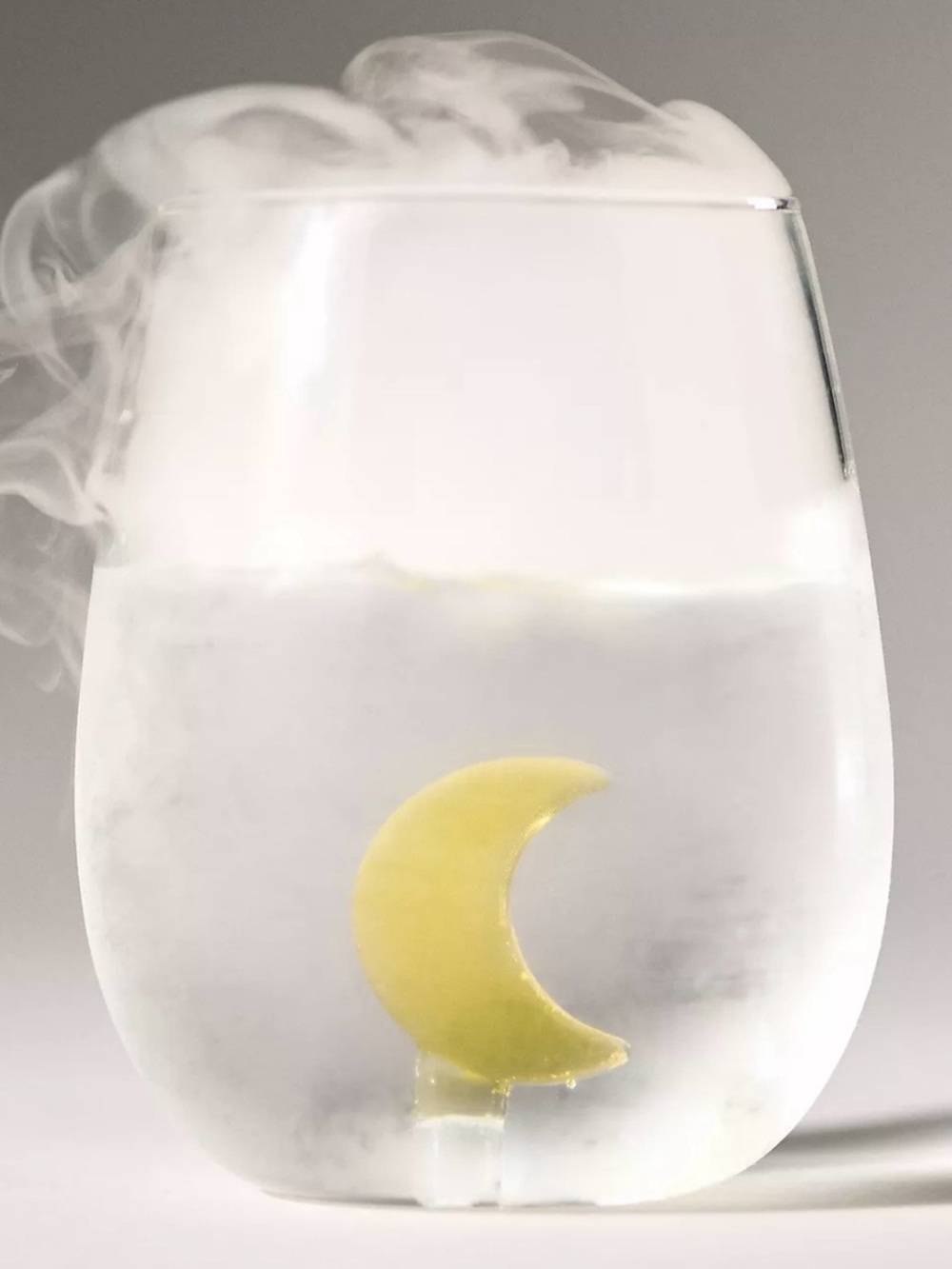 Anthropologie Eerie stemless Moon wine glasses handblown NWT